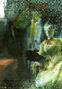 Carl Larsson parisermodell oil painting artist